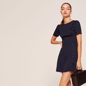 Reformation Katie Dress in Navy, Size 4